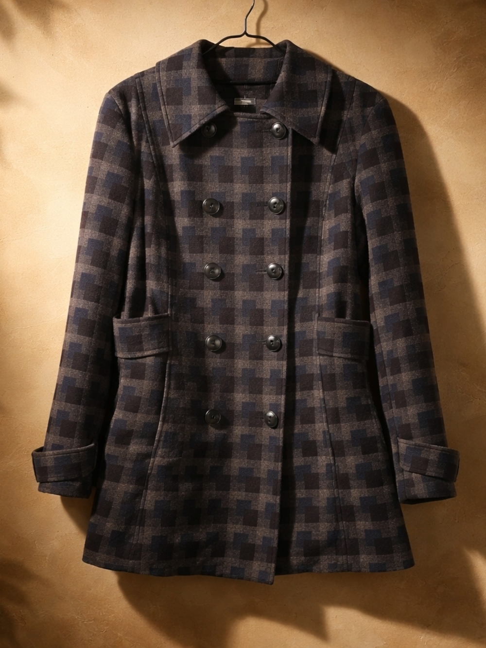Cabi Women's Double-Breasted Checkered Coat